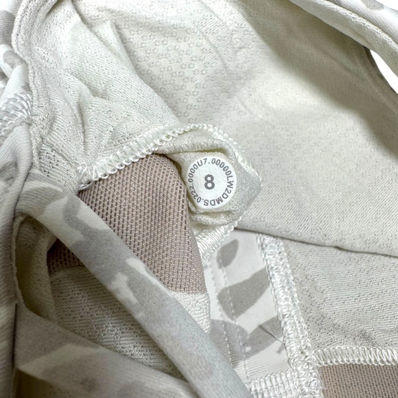 Lululemon | Free to Be High-Neck Longline Bra | 8 | Cheetah Camo Antique White - Picture 3 of 16